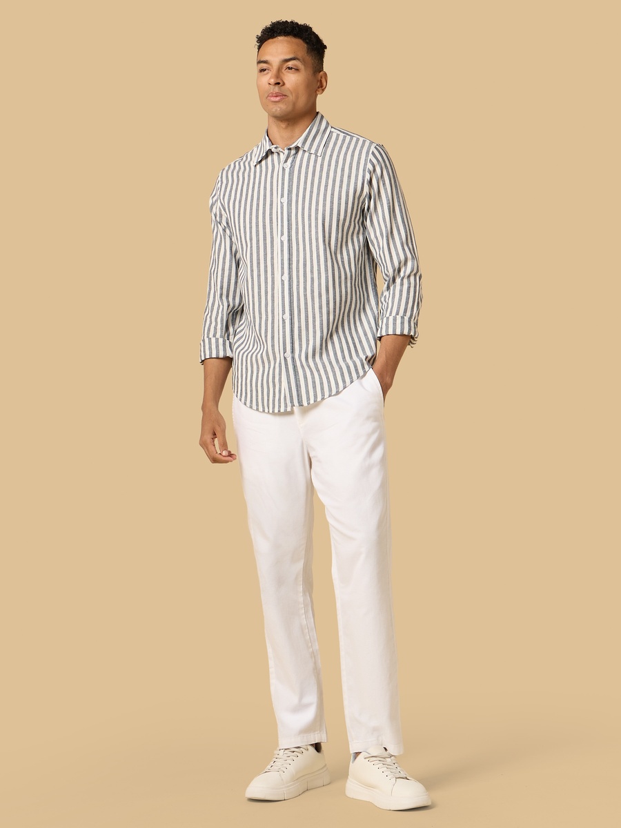 Striped Herringbone Shirt