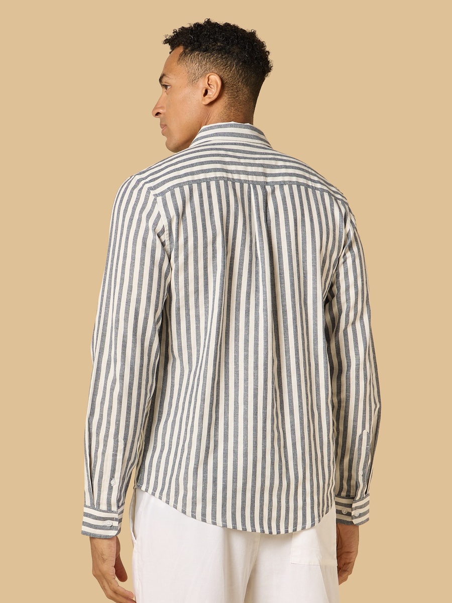 Striped Herringbone Shirt