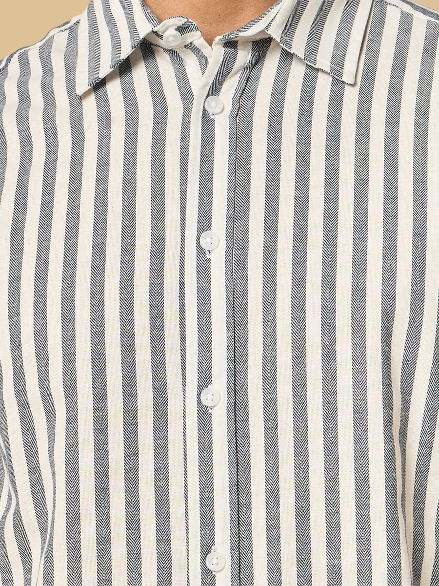 Striped Herringbone Shirt