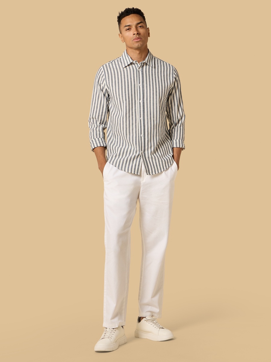 Striped Herringbone Shirt