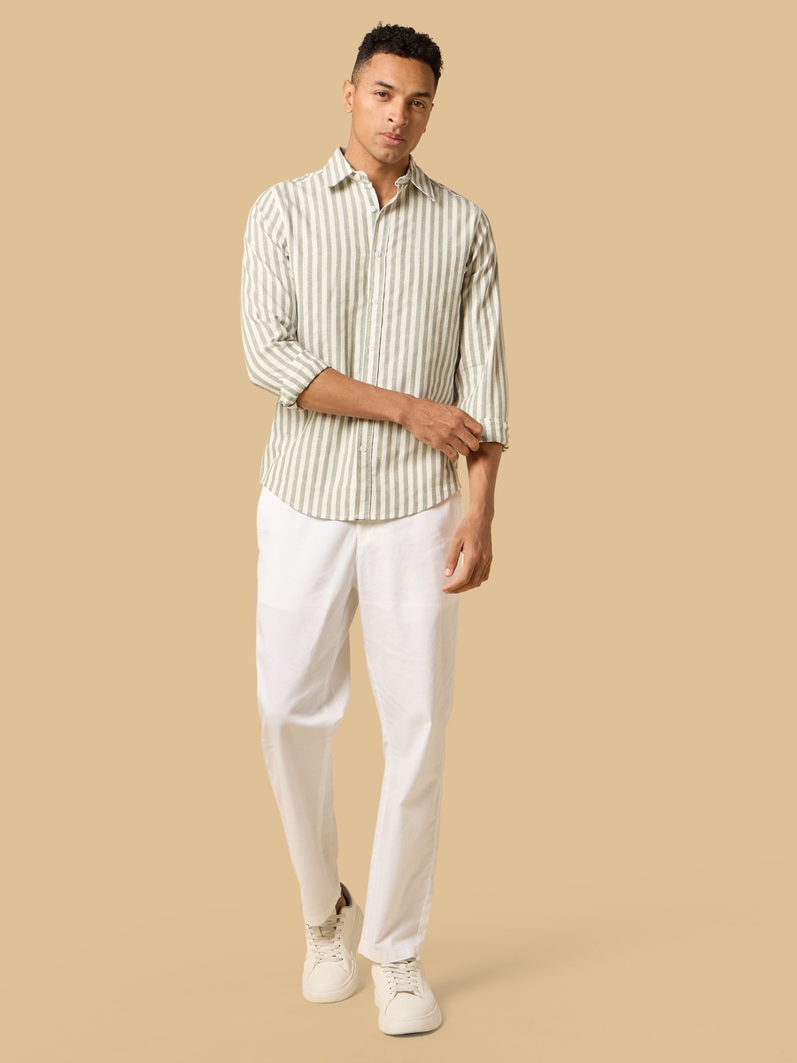 Striped Herringbone Shirt