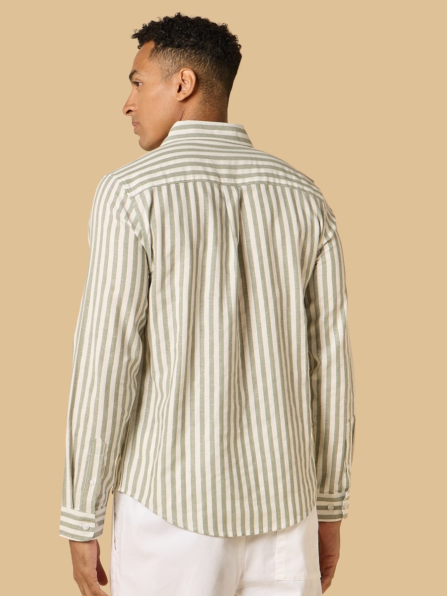 Striped Herringbone Shirt