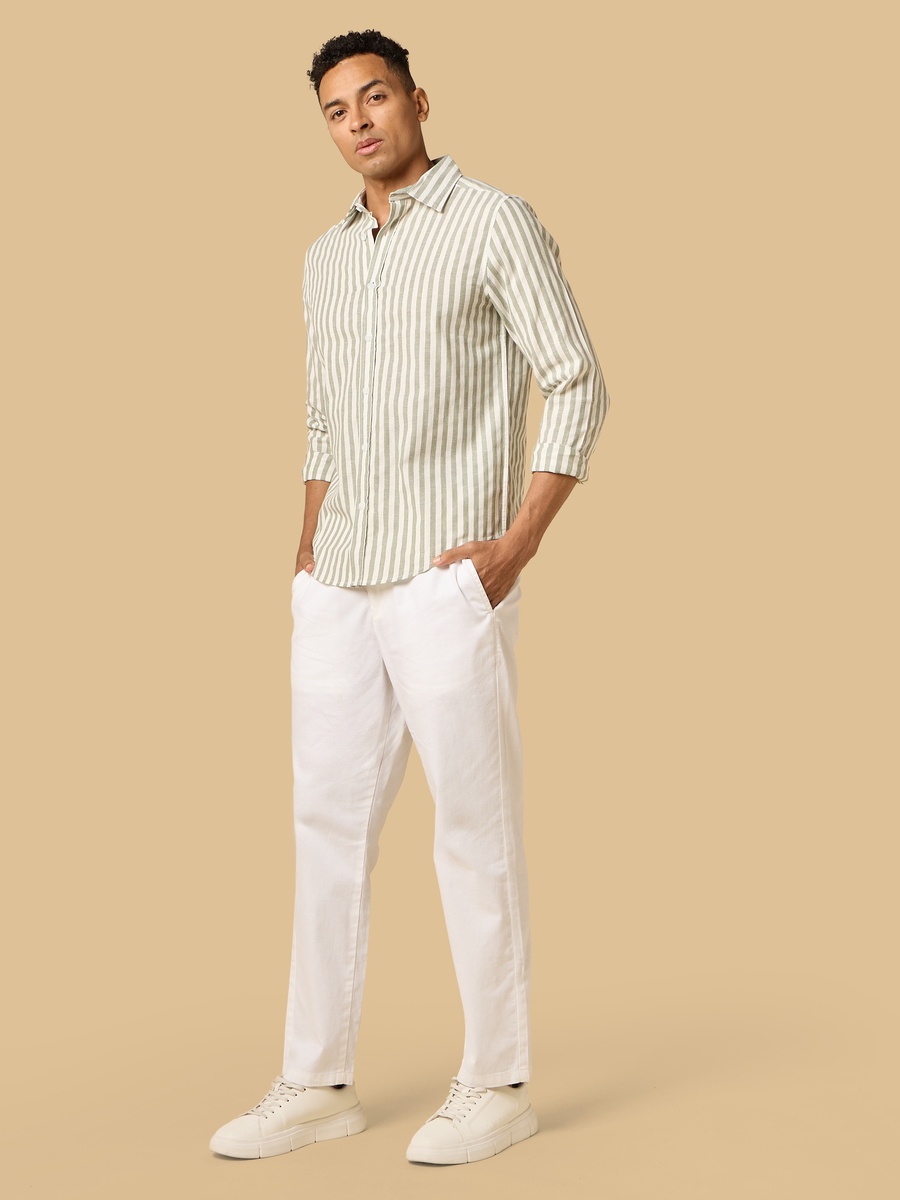 Striped Herringbone Shirt