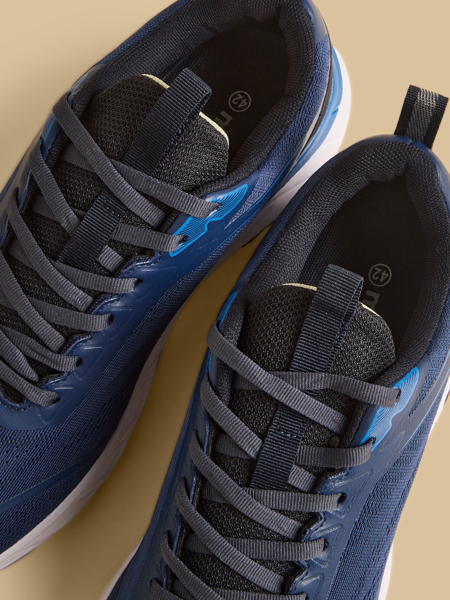 Textured Lace-Up Sports Shoes