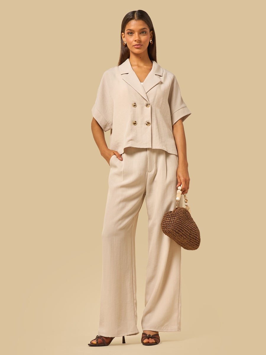 Double Breasted Crop Blazer
