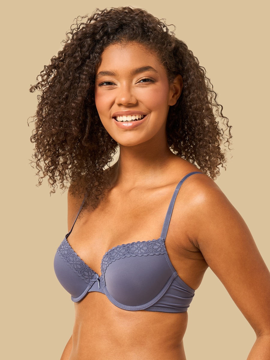 Pack of 2 - Lace Trim Demi Bra