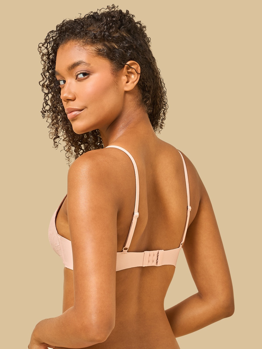 Floral Lace Padded Non-Wired A-frame Bra