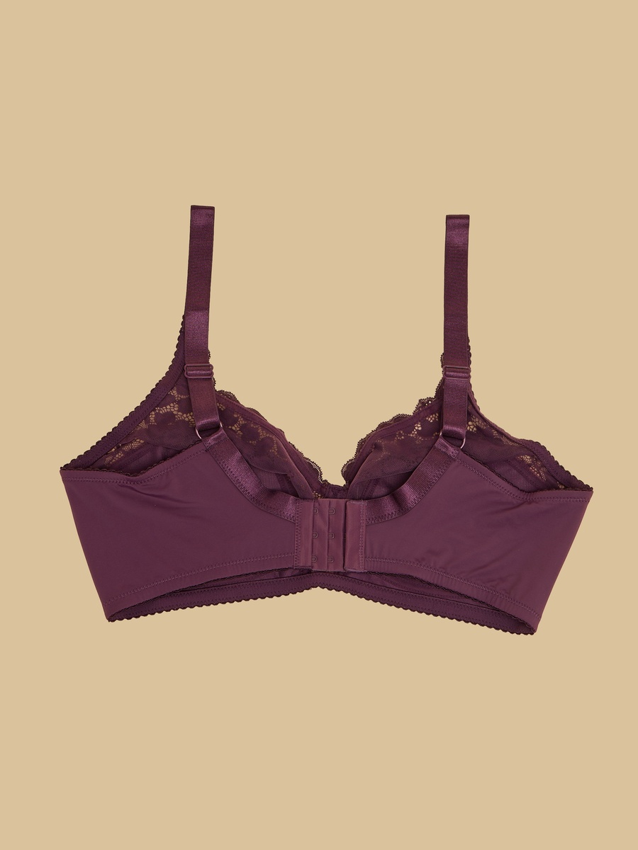 Lace Trim Non-Padded Non-Wired Bra