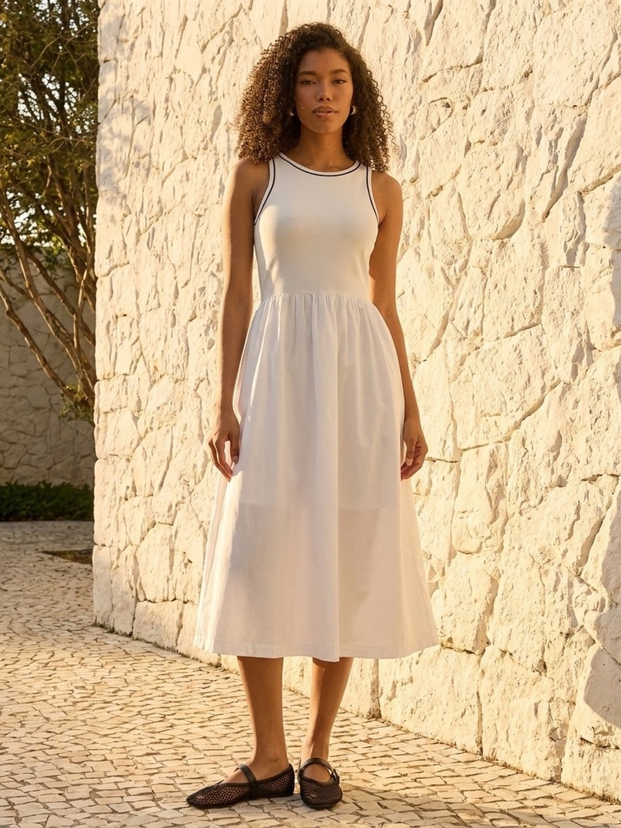Ribbed Sleeveless Dress