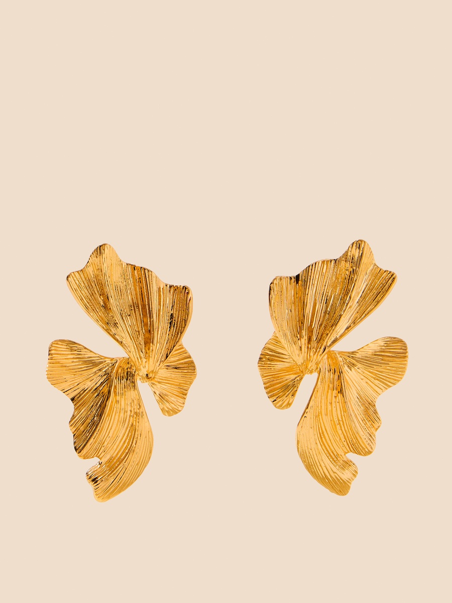 Metallic Earrings with Pushback Closure