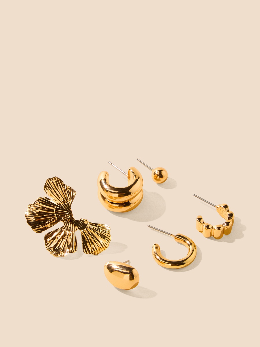 طقم أقراط معدنية 6 قطع