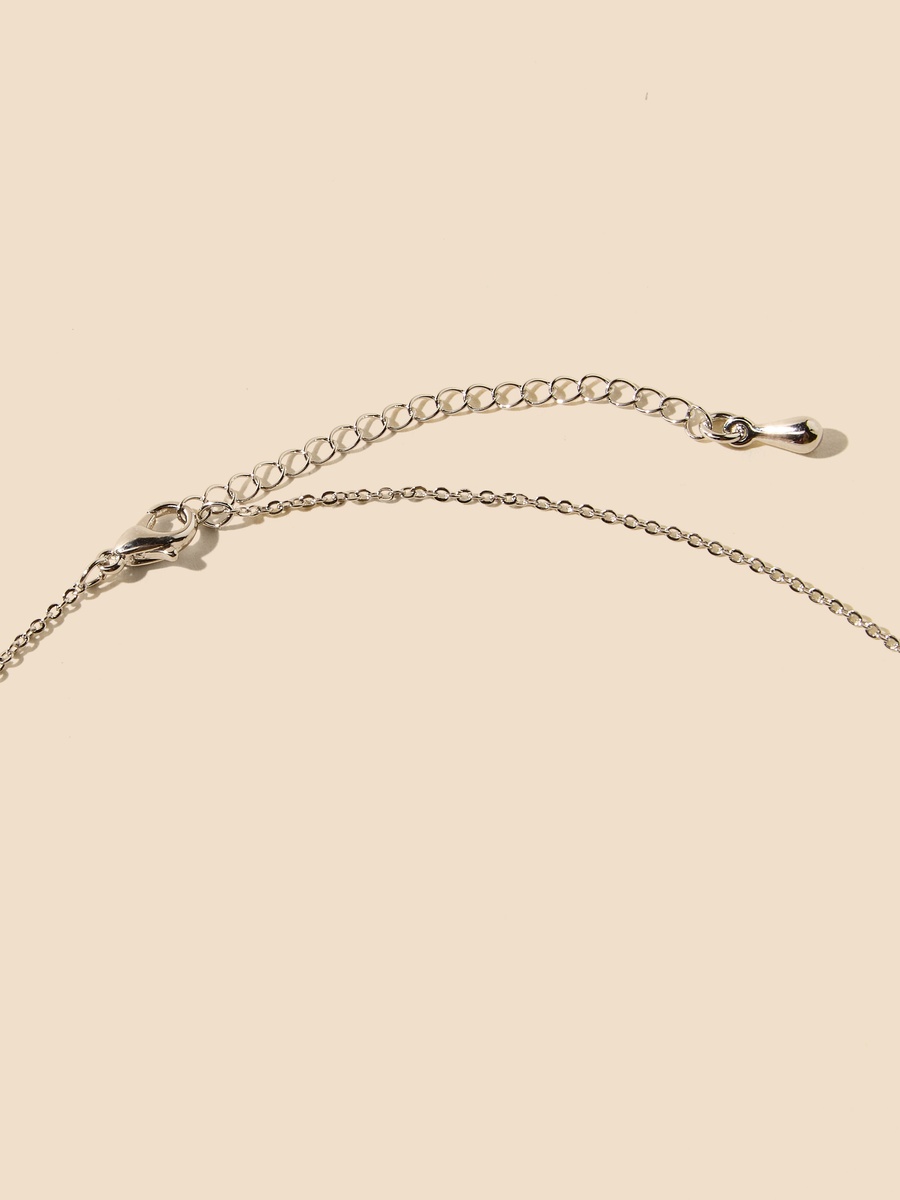 Embellished Teardrop Pendant Necklace and Earrings Set
