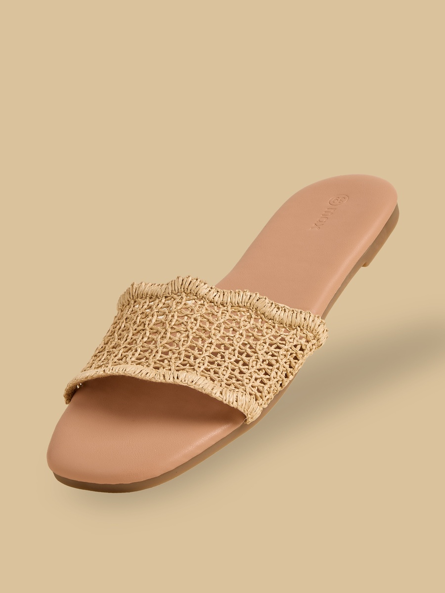Textured Flat Sandals