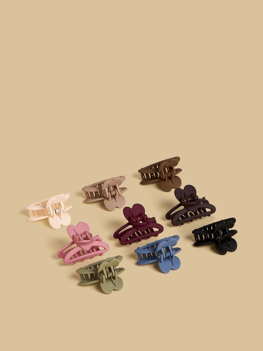 Pack of 9 - Plain Hair Clamp
