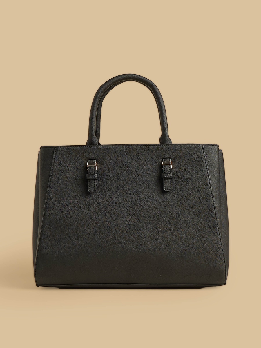 Textured Tote Bag with Pouch