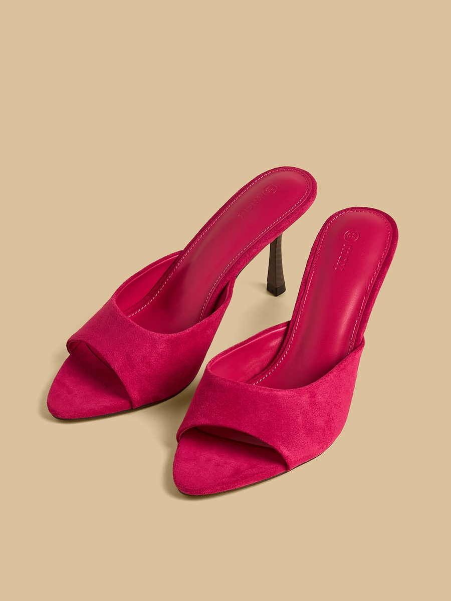 Peep-Toe Stiletto Heel Sandals