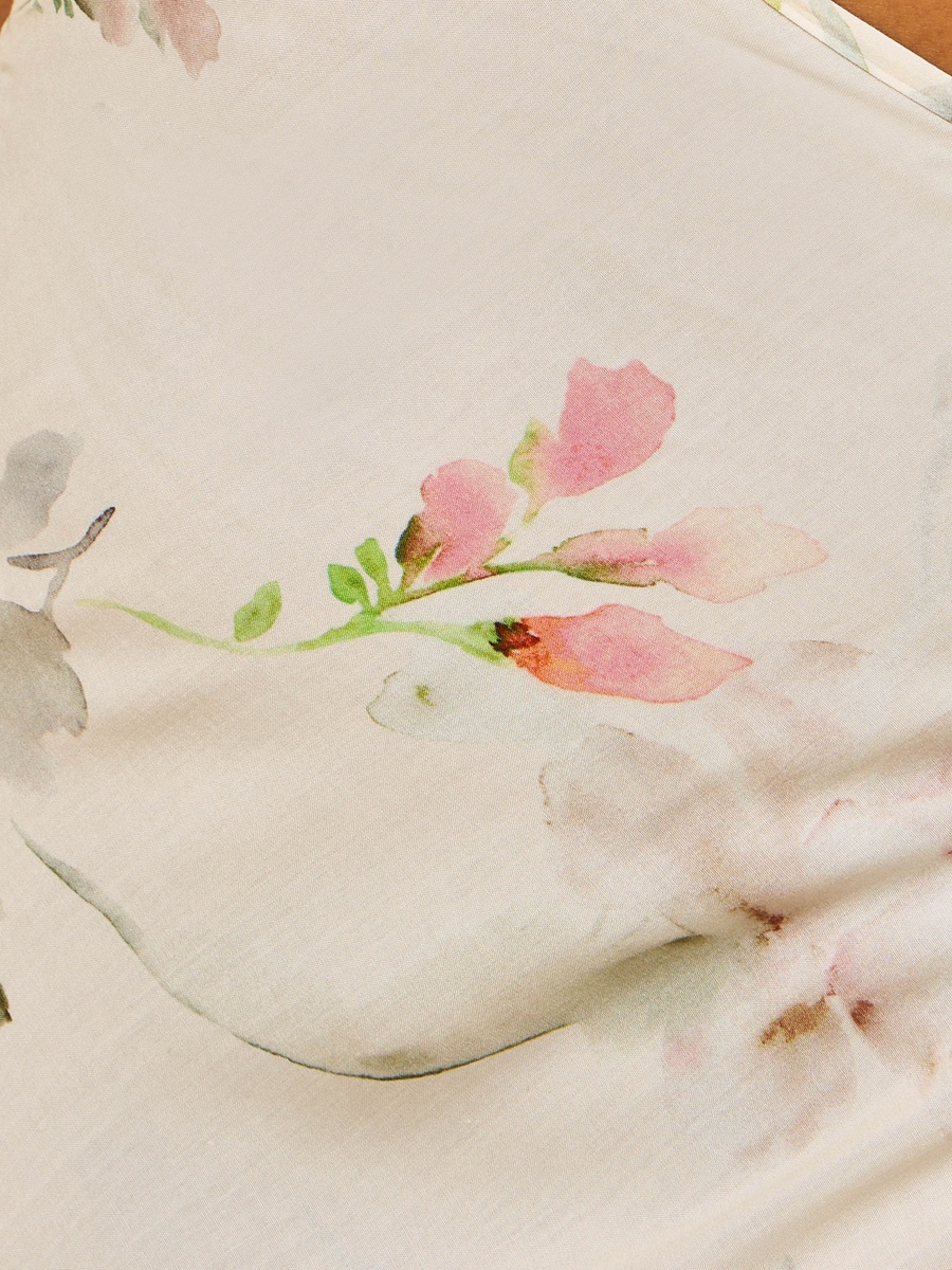Floral Print Cutout Detail Chemise