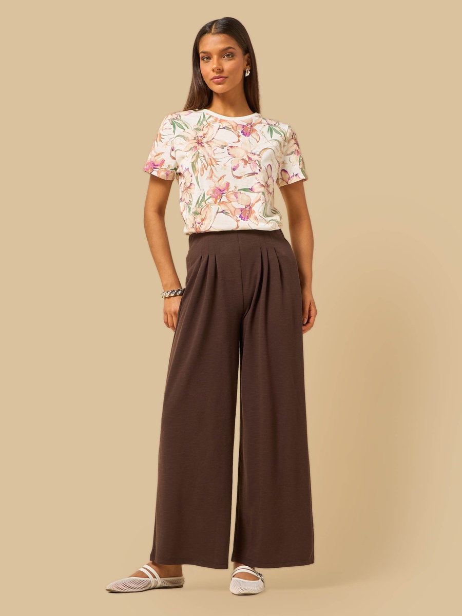 Pleated Wide Leg Pants