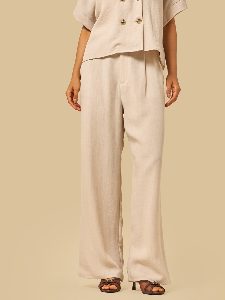 Mid-Rise Wide Leg Pants