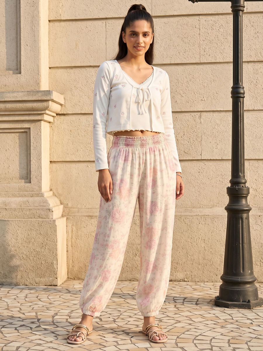 Floral Print Harem Pants