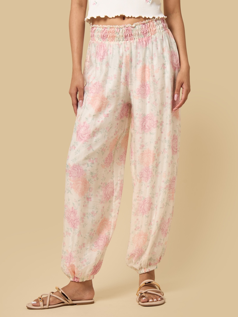 Floral Print Harem Pants