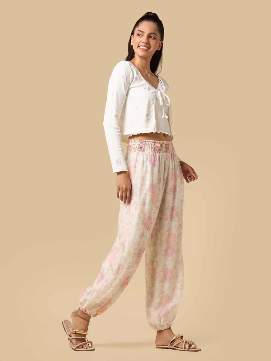 Floral Print Harem Pants