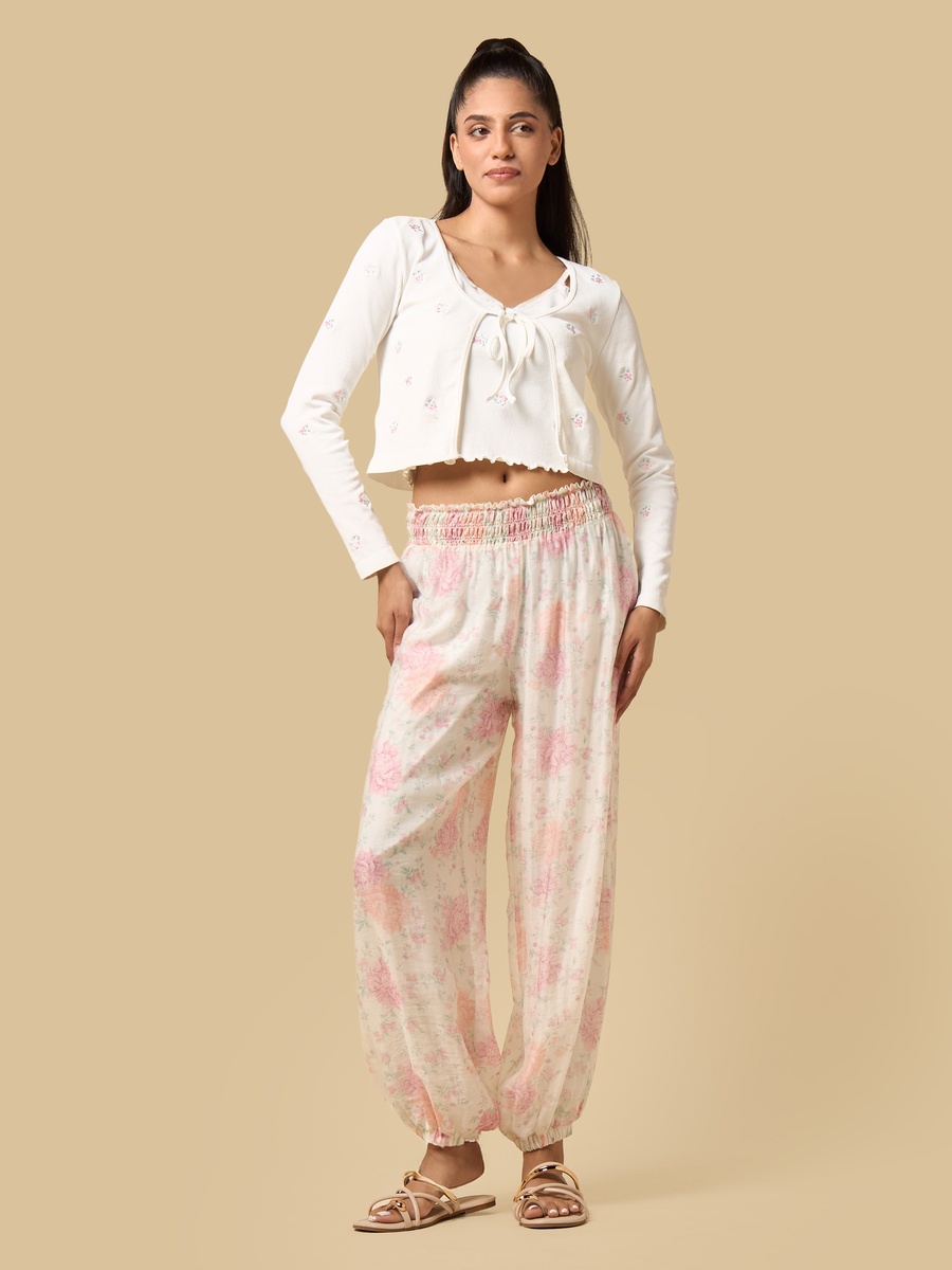 Floral Print Harem Pants