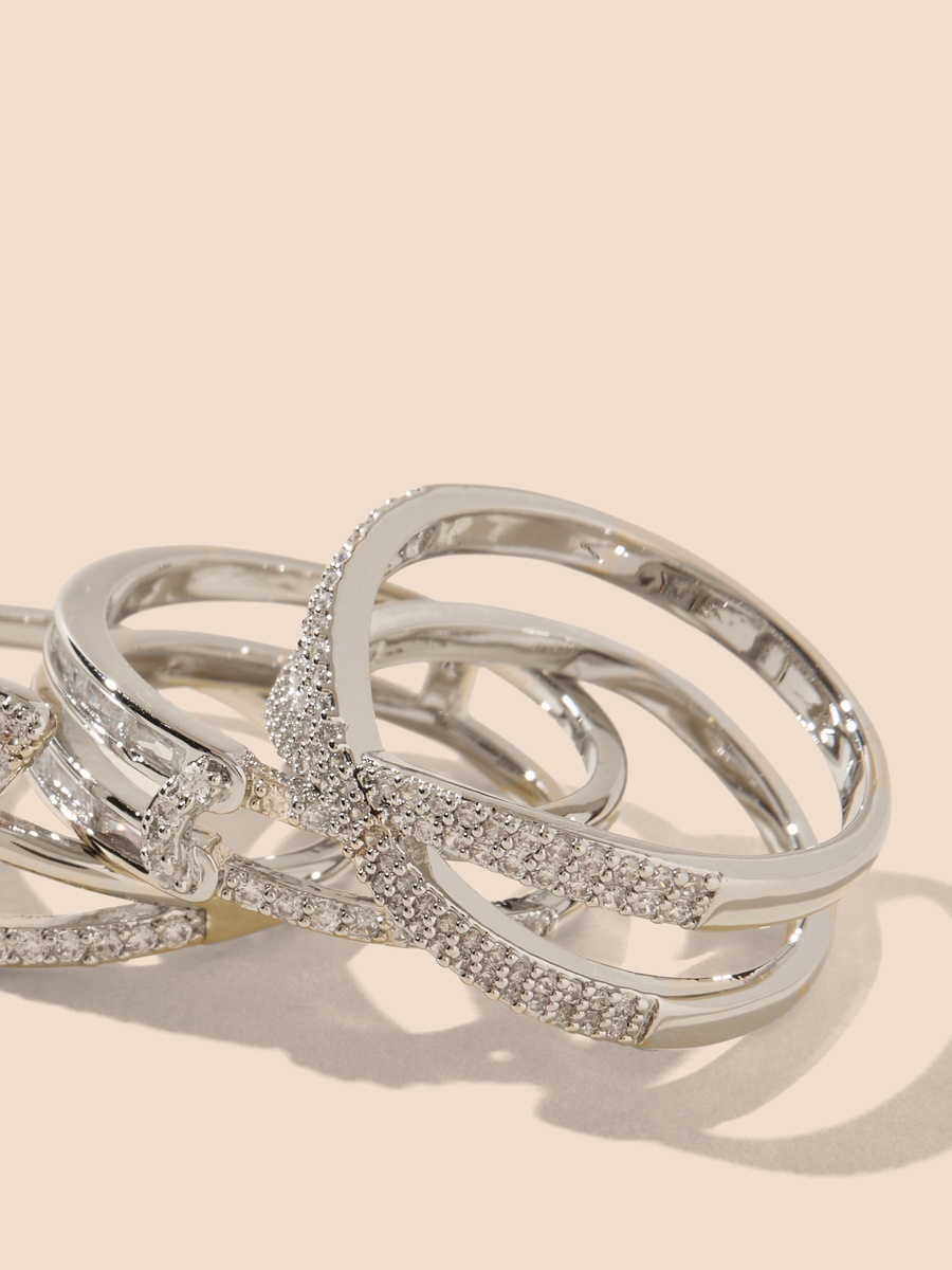 Pack of 3 - Stone Embellished Ring