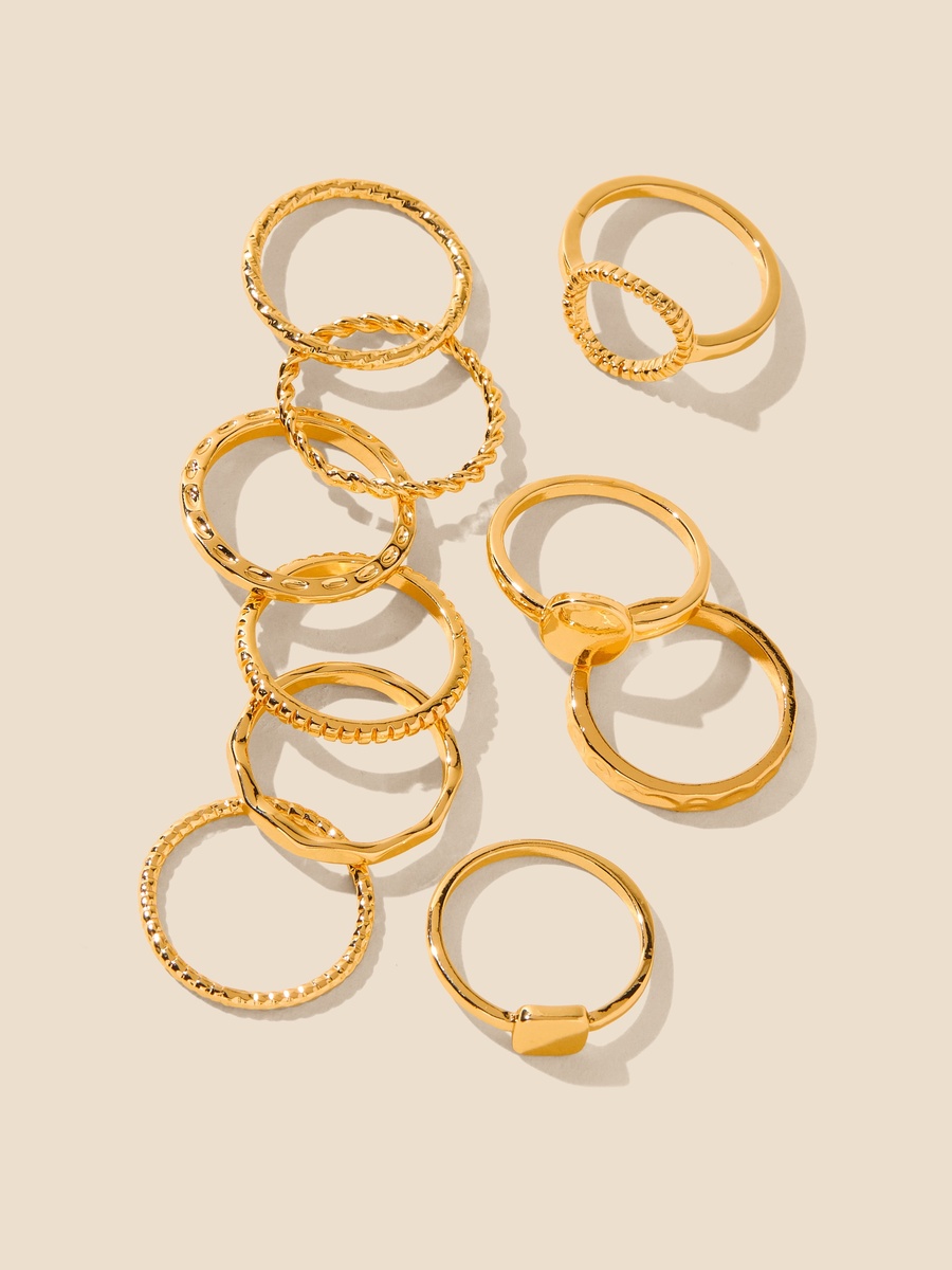 Pack of 10 - Metallic Ring