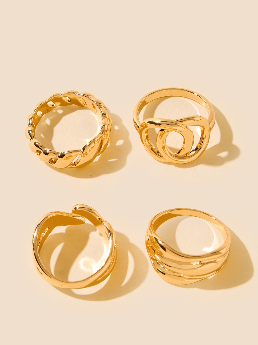 Pack of 4 - Metallic Ring