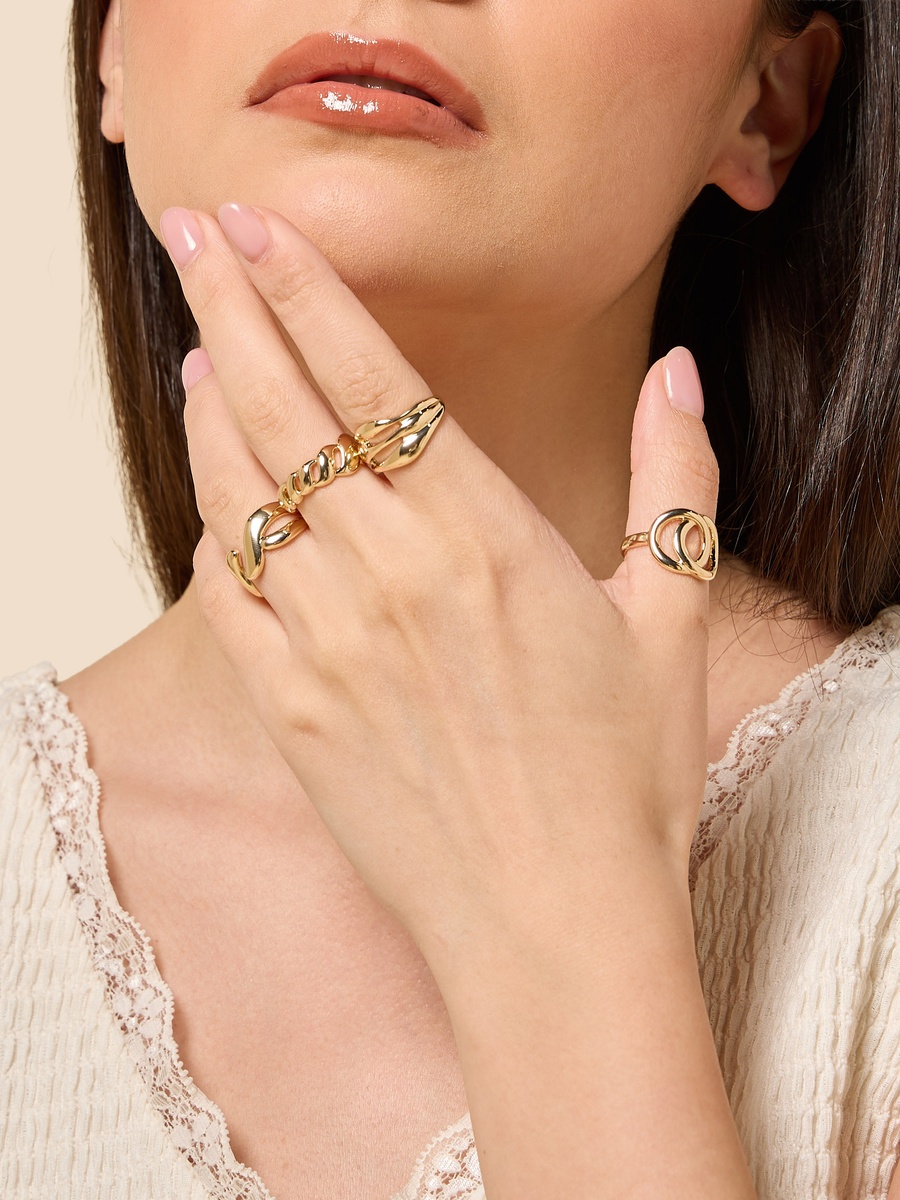 Pack of 4 - Metallic Ring