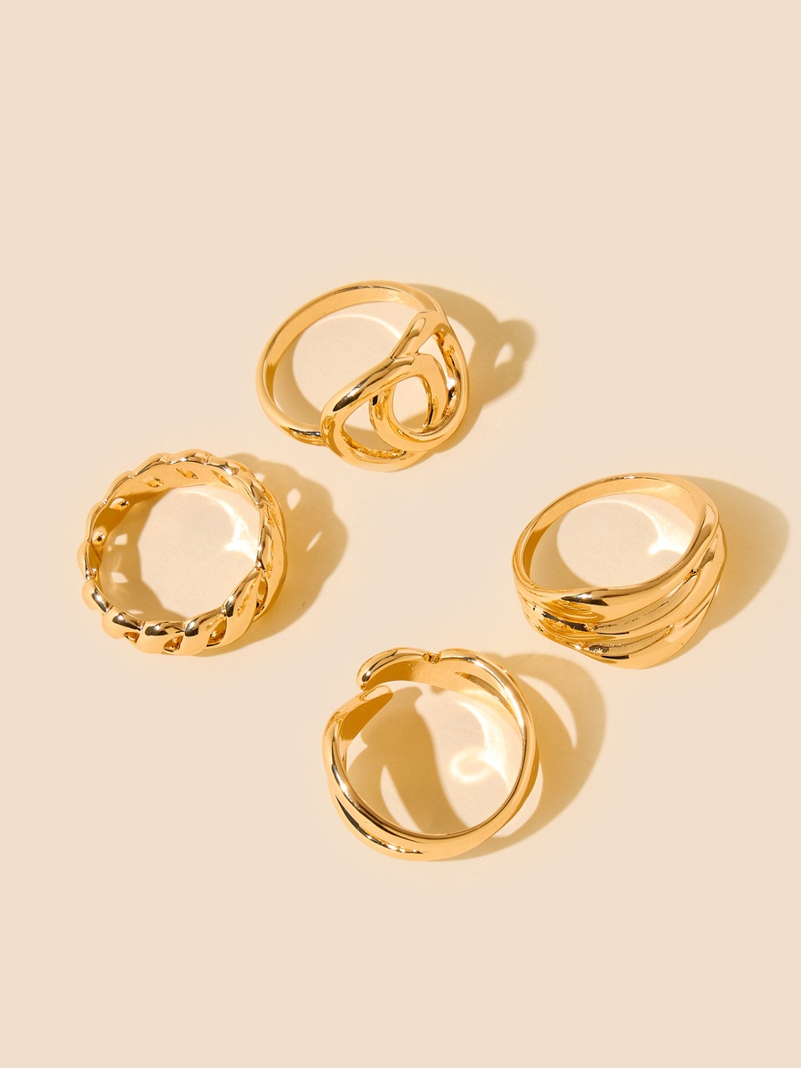 Pack of 4 - Metallic Ring