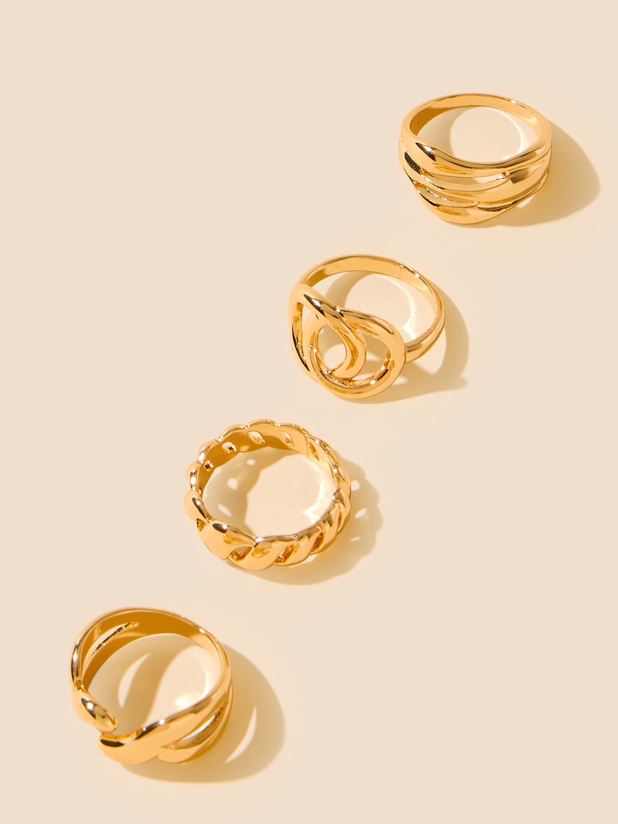 Pack of 4 - Metallic Ring