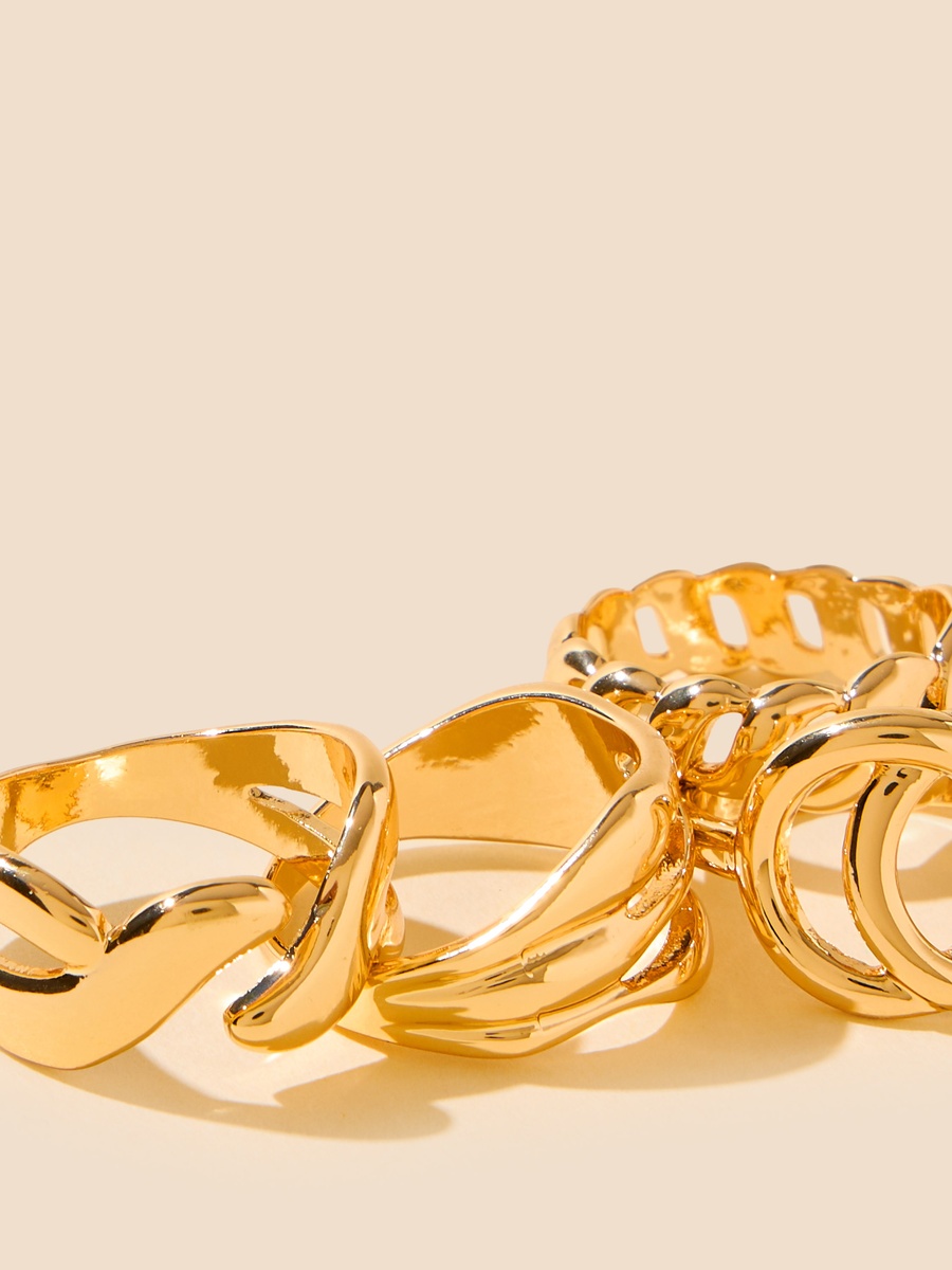 Pack of 4 - Metallic Ring