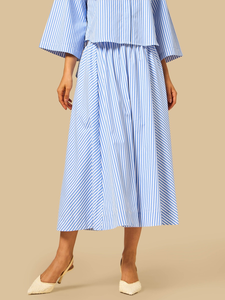 Striped Midi Skirt