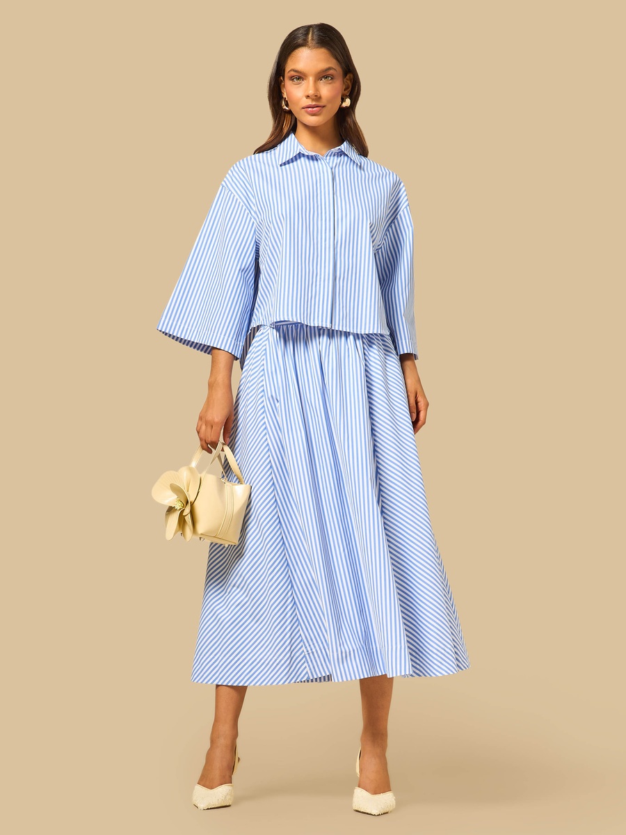 Striped Midi Skirt