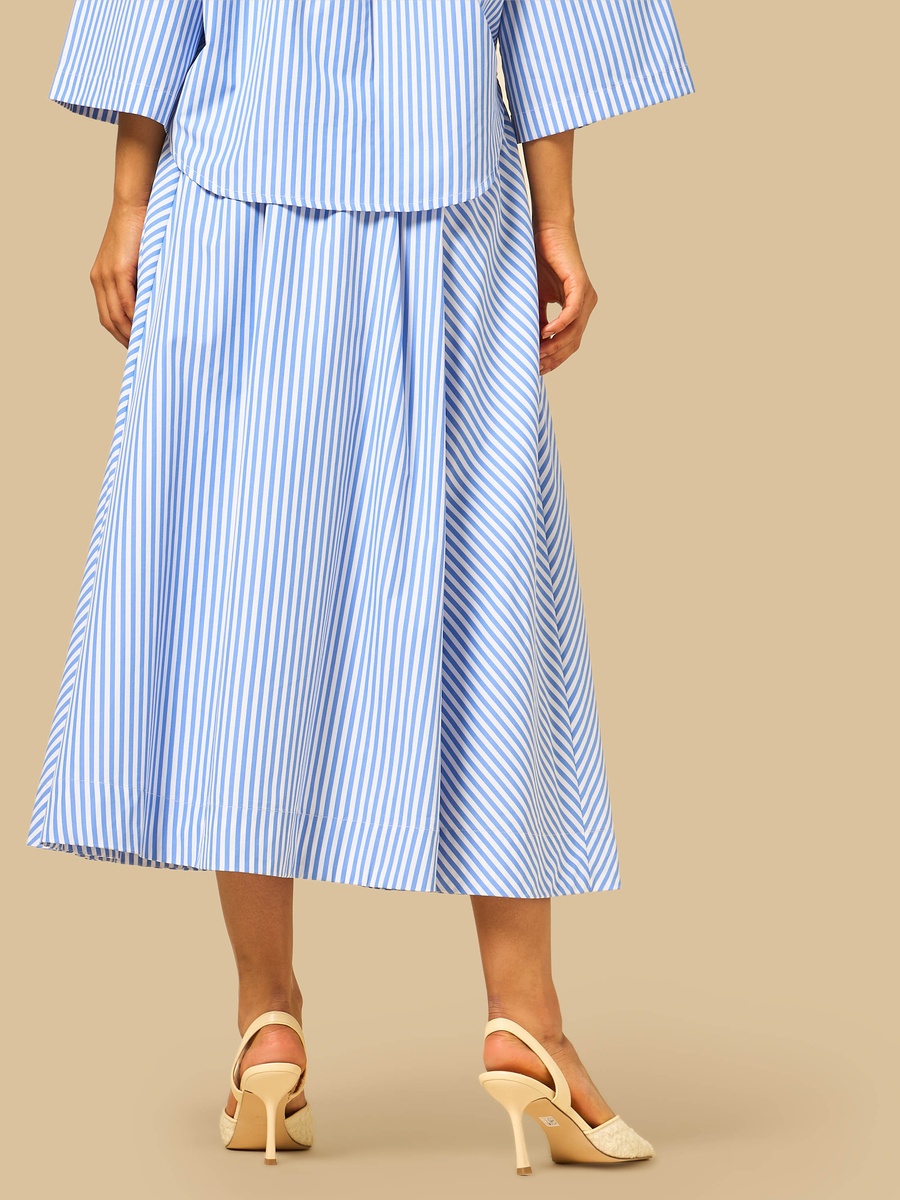 Striped Midi Skirt