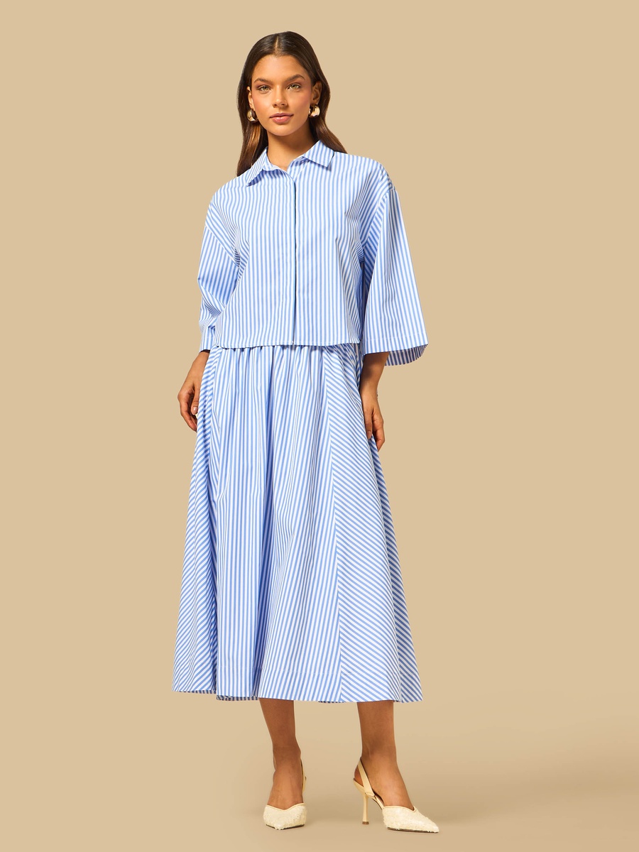 Striped Midi Skirt