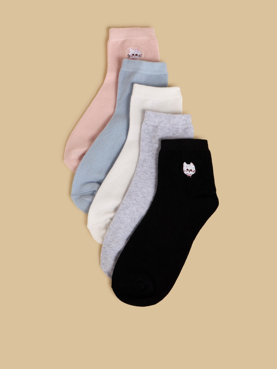 Pack of 5 - Assorted Ankle Length Socks