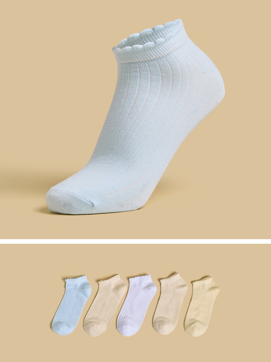 Pack of 5 - Textured Ankle Length Socks