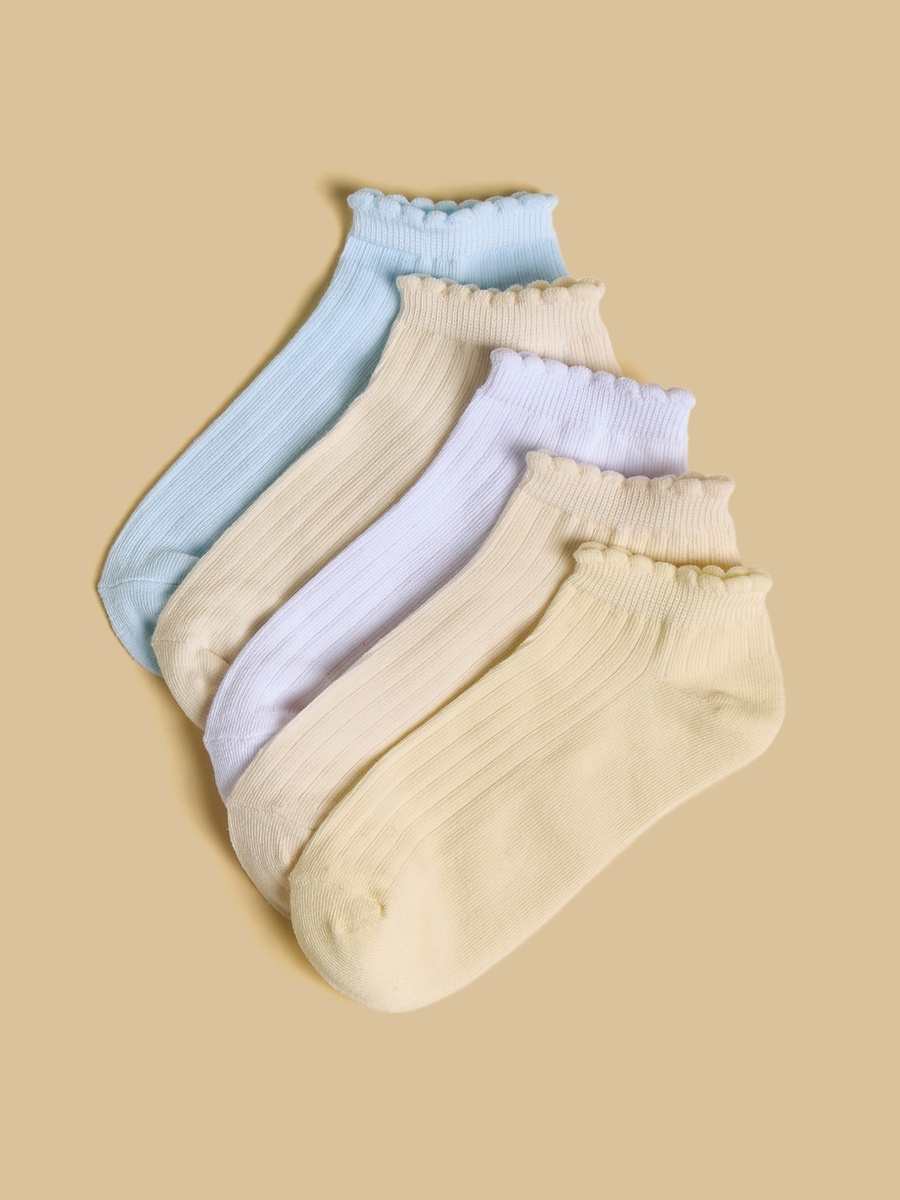 Pack of 5 - Textured Ankle Length Socks