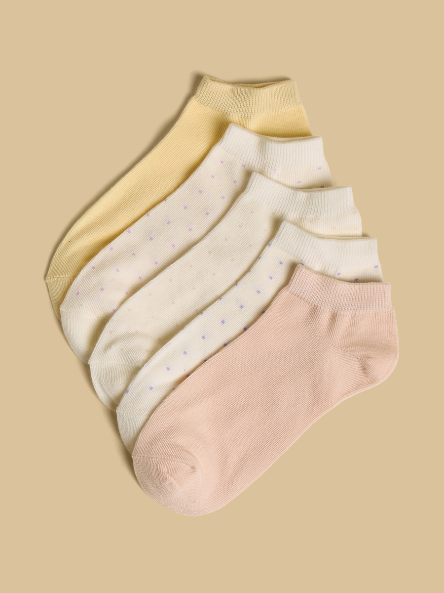 Pack of 5 - Textured Ankle Length Socks
