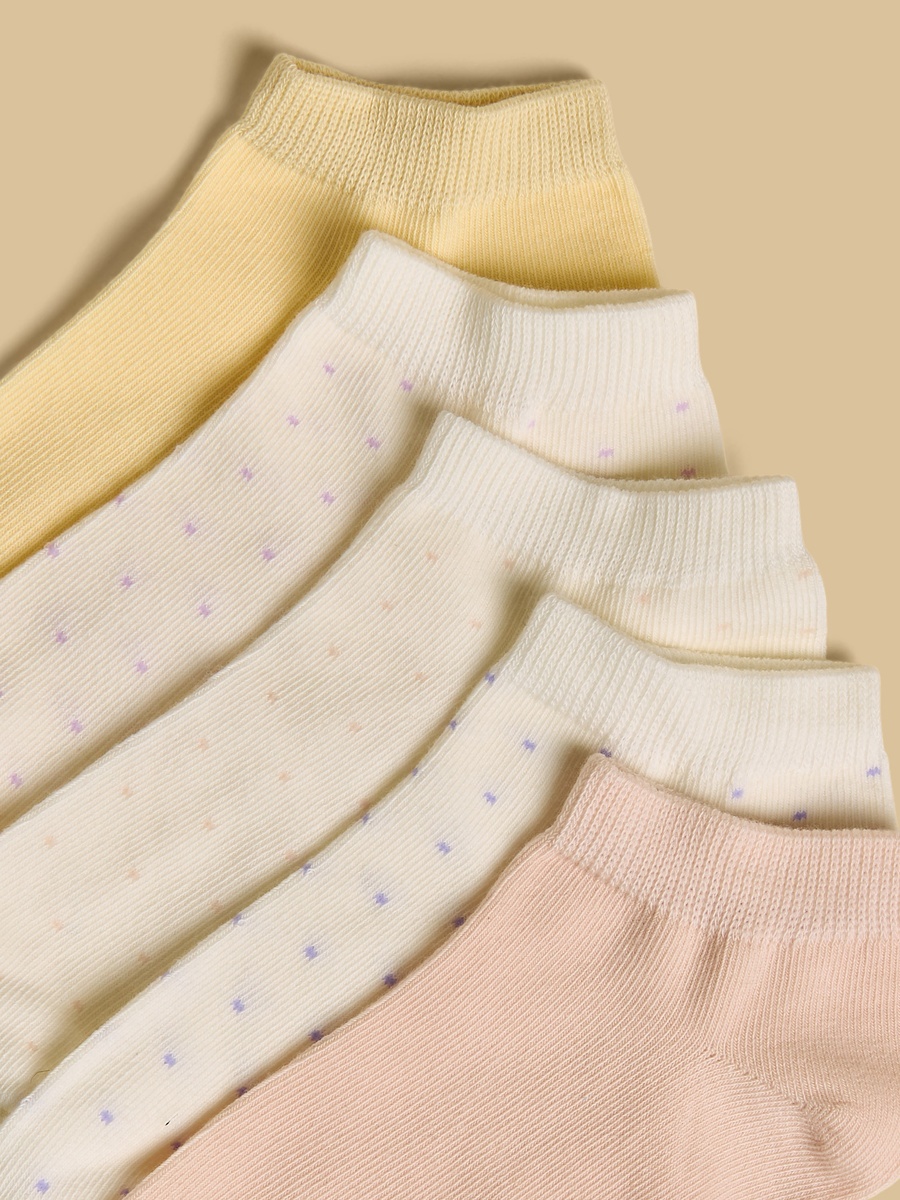 Pack of 5 - Textured Ankle Length Socks