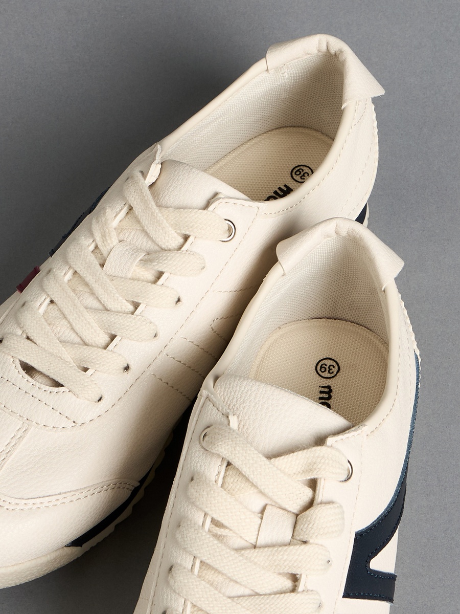 Panelled Lace-Up Sports Shoes