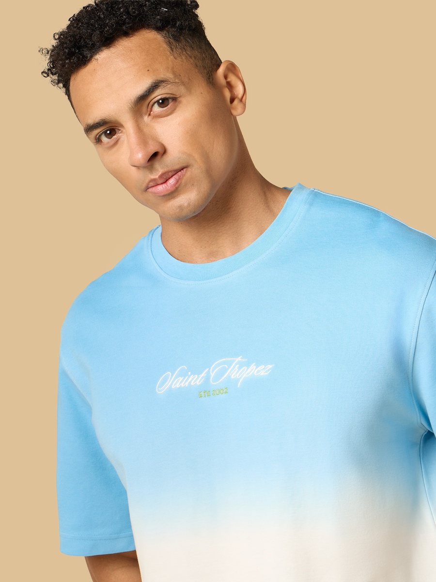 Embroidered Ombre T-Shirt
