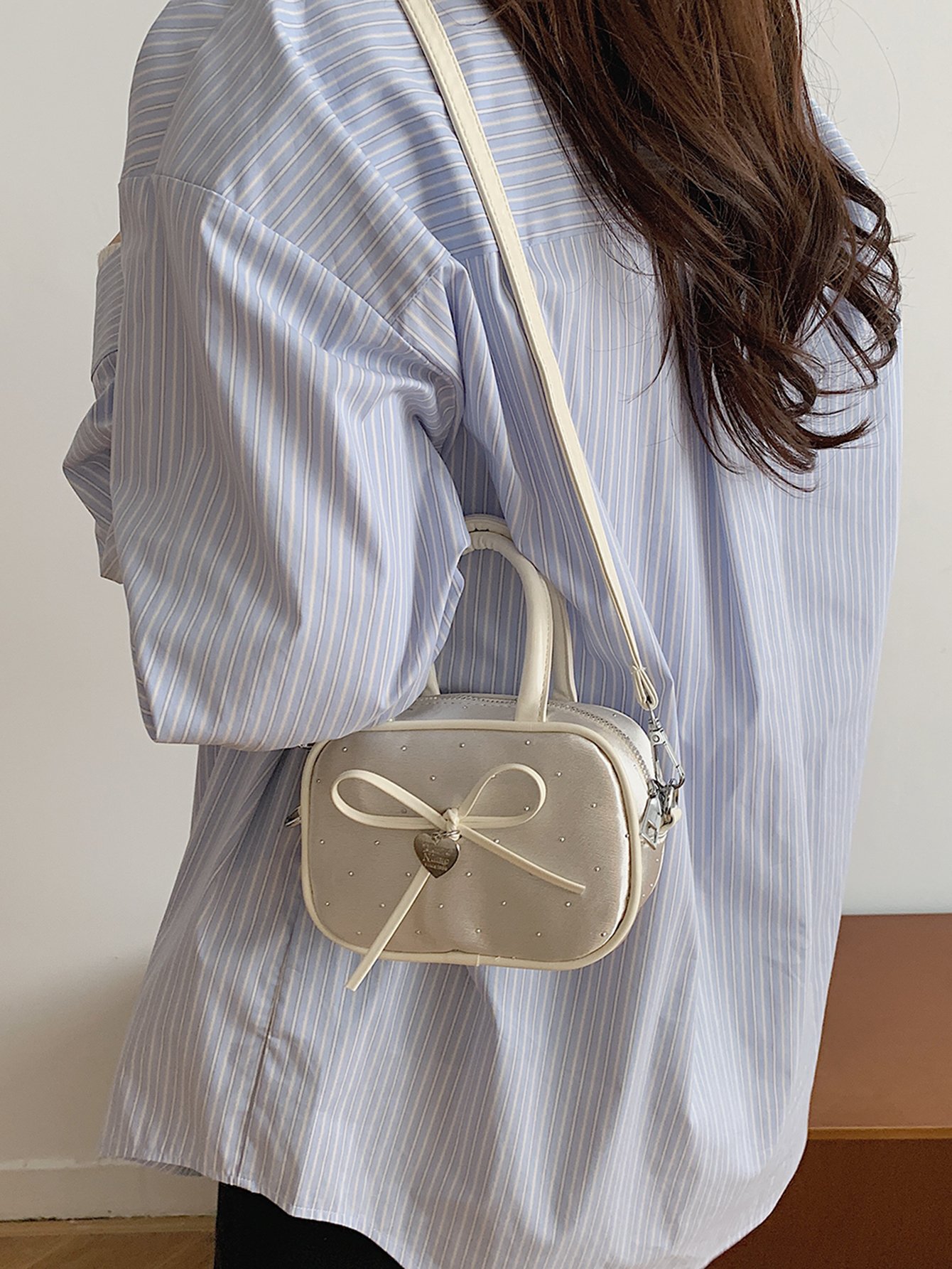 Bow Detail Crossbody Bag with Top Handle