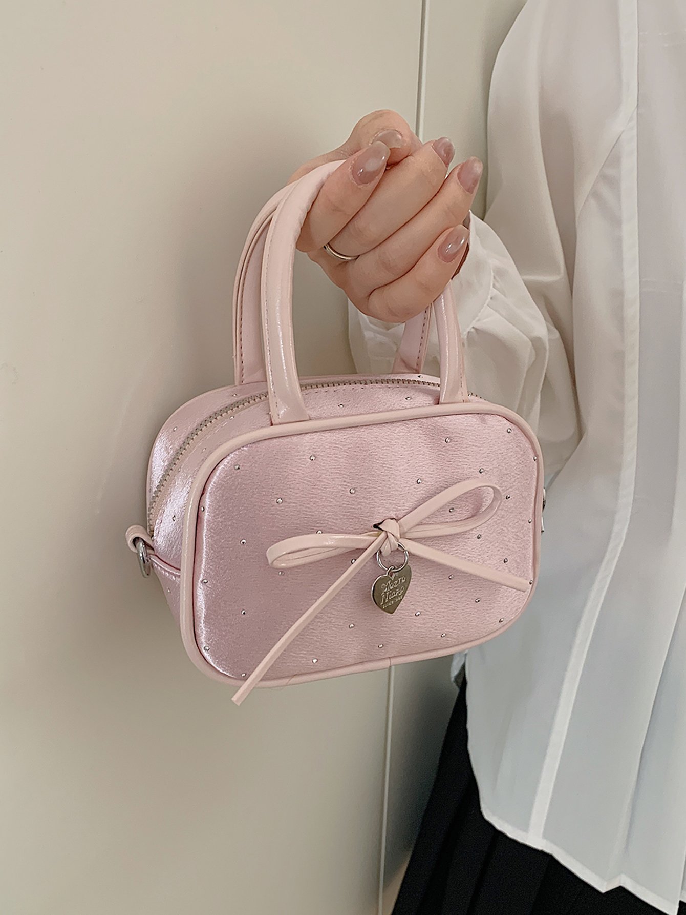 Bow Detail Crossbody Bag with Top Handle