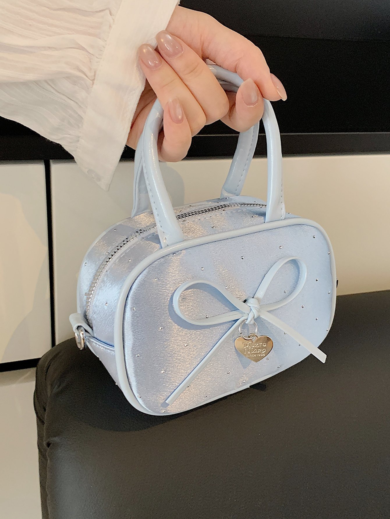 Bow Detail Crossbody Bag with Top Handle