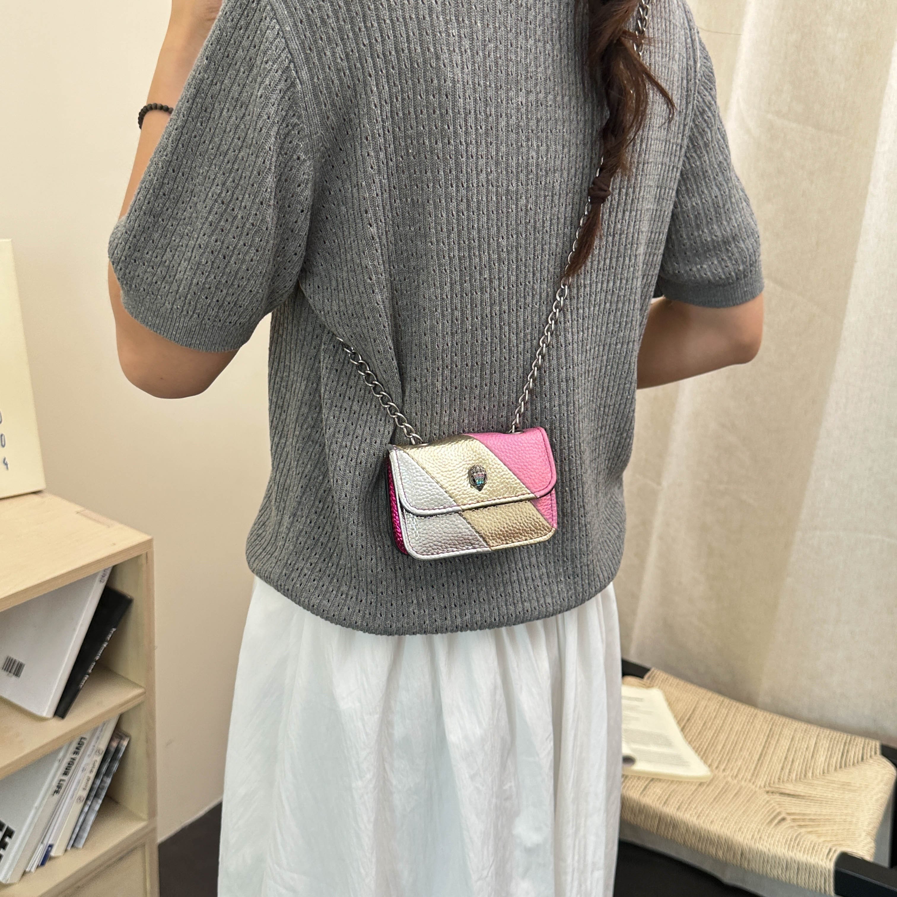 Flap Crossbody Bag with Chain Strap
