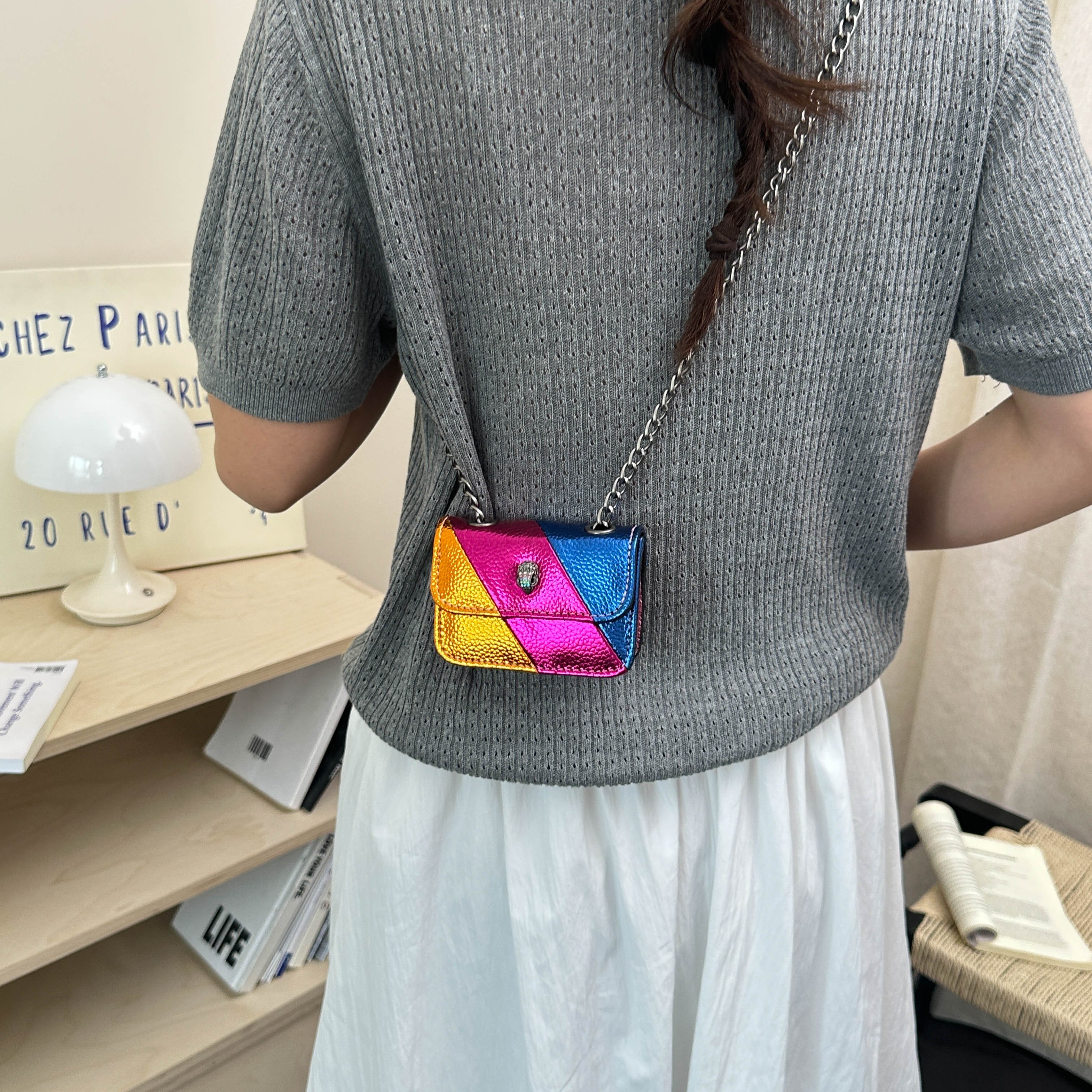 Flap Crossbody Bag with Chain Strap
